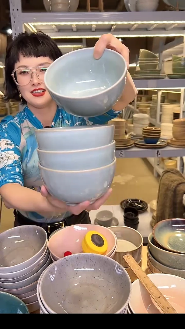 瓷214外贸尾货高温釉下彩陶瓷餐具默认微瑕