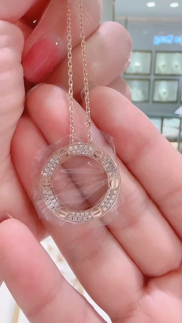 【闪购商品】钻石套链18K金镶嵌套链