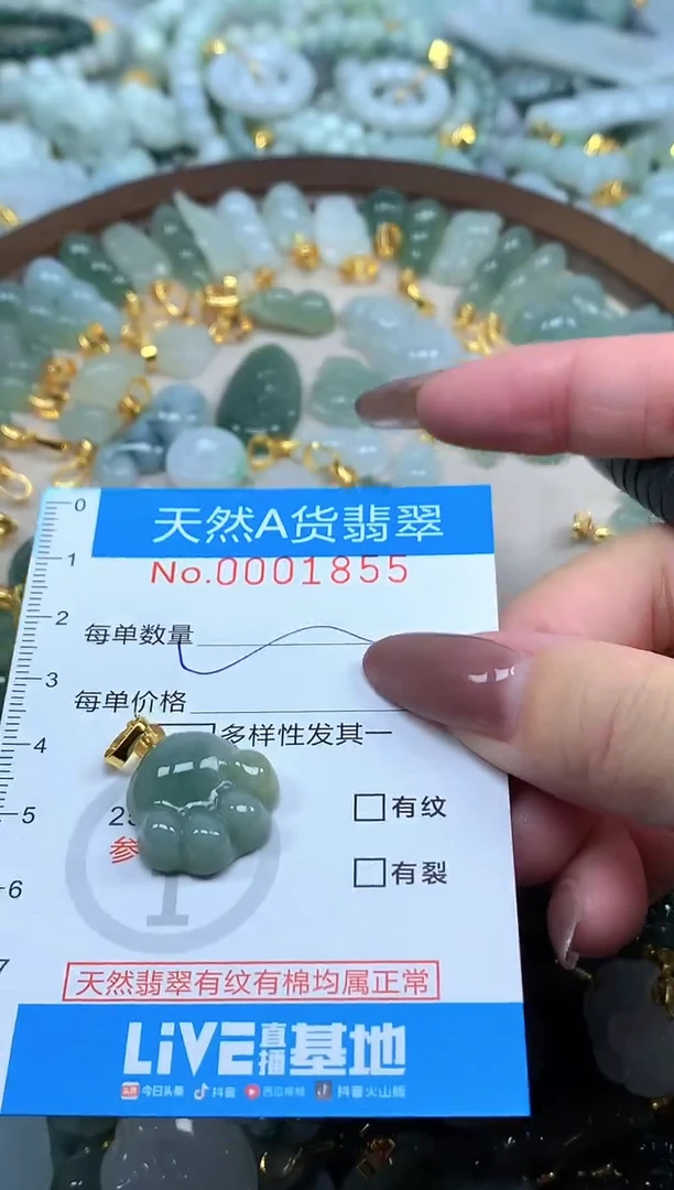 颈饰未镶嵌翡翠净货挂件-1855