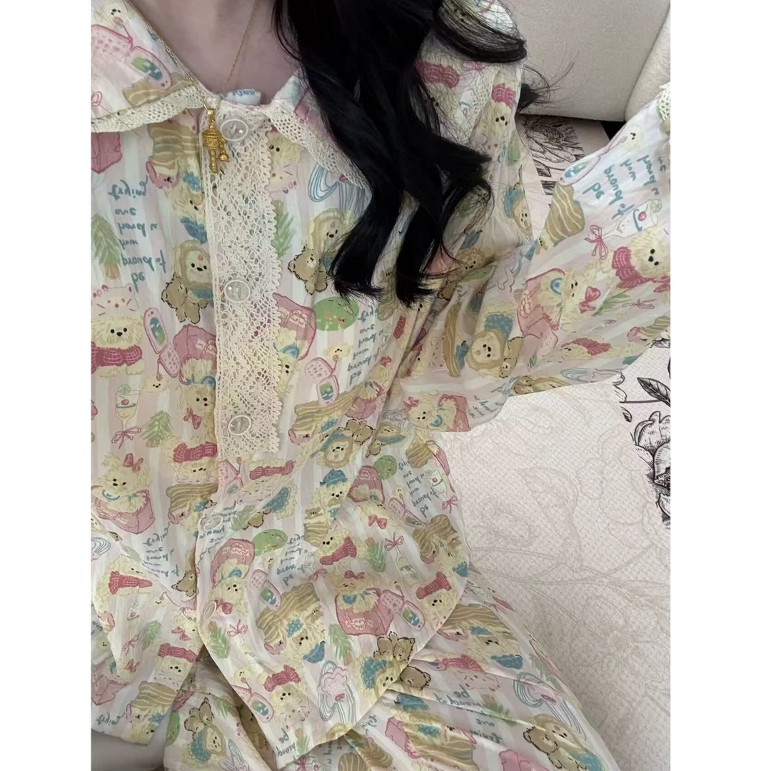 悦悦专用【四号链接】401-500 春夏休闲卡通睡衣少女家居服