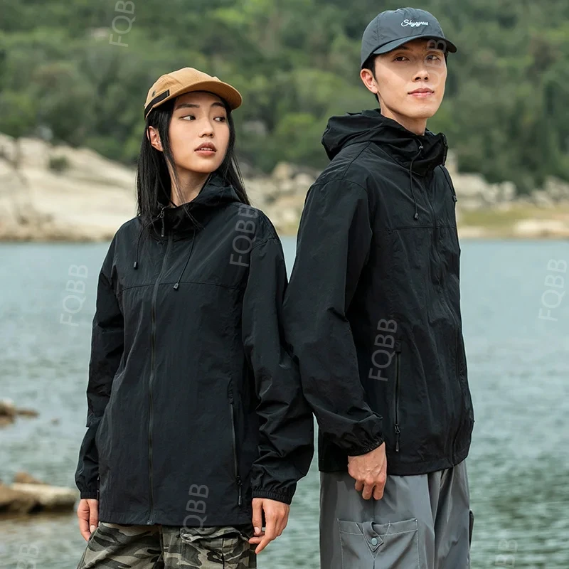 BB-KF801夏季户外防晒服，连帽夹克微皱面料男女同款挺阔有型