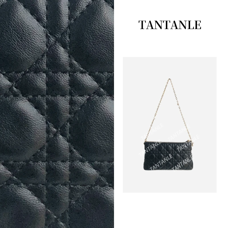 高定单肩斜跨时尚气质百搭潮流简约便携女包（黑色迪麻将）