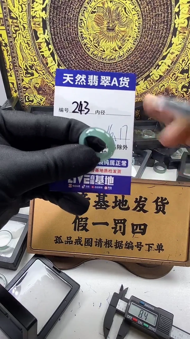 未镶嵌戒圈翡翠243