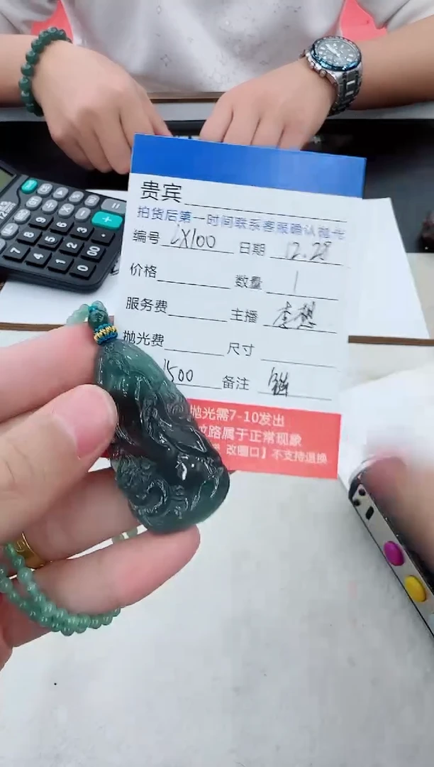 未镶嵌定制翡翠LX100翡翠吊坠赠珠链-多样性发其一