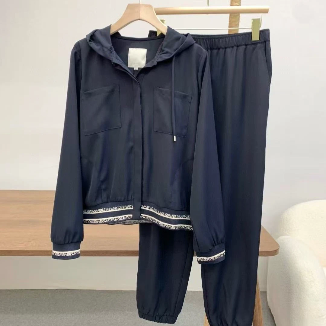 19906韩单套装藏蓝色气质运动