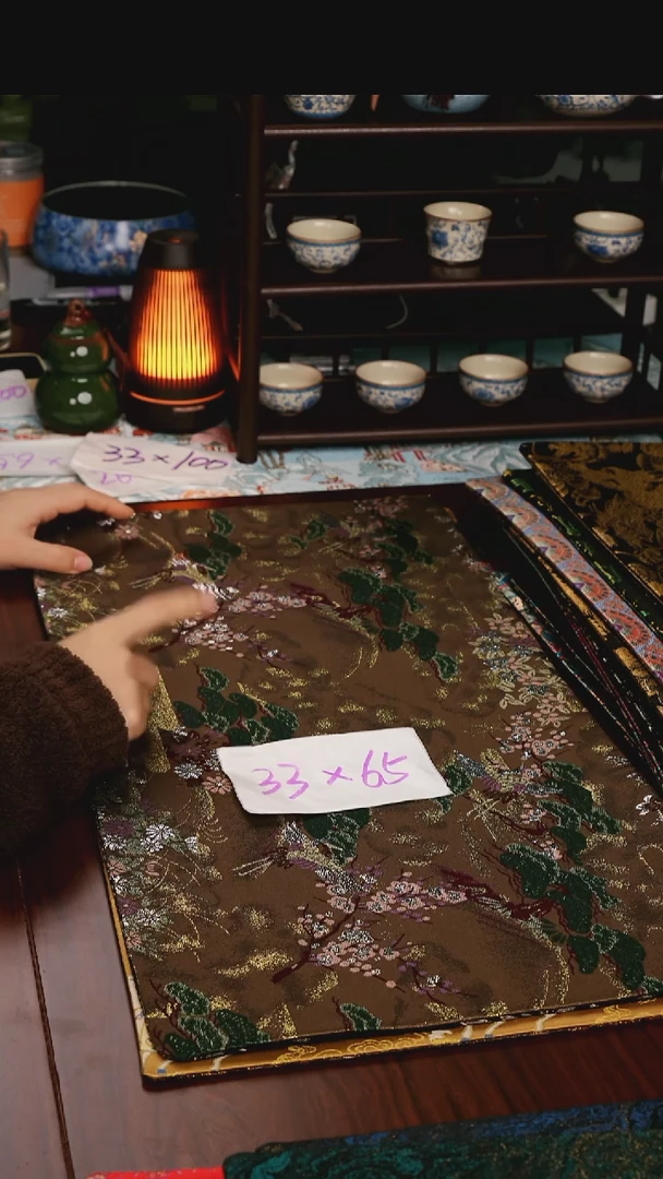 【福利西阵织世外桃源双面】中国风干泡织锦茶席33*65