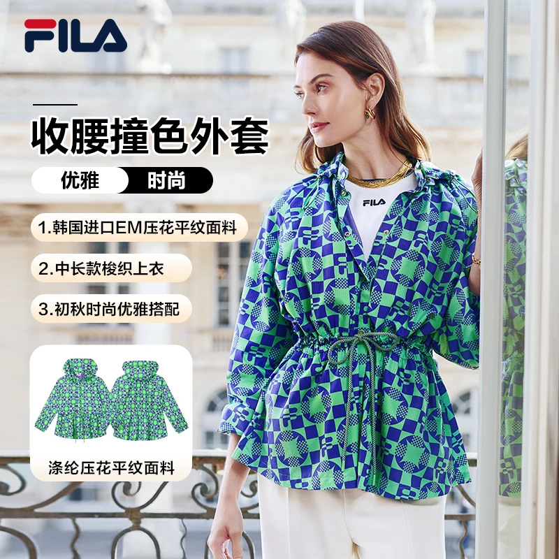 女款运动外套夏日出游时尚休闲连帽满印户外F11W434705F