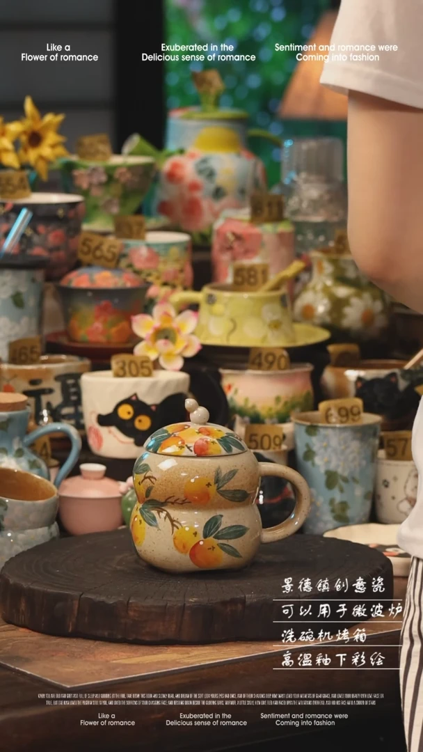 陶瓷景德镇高温釉下彩手工手绘款式