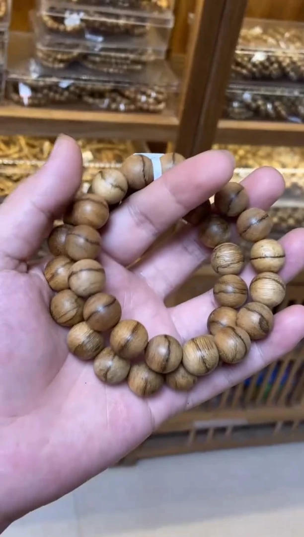 沉香手串达拉干圆珠单圈虎皮纹1.3多样性发其一