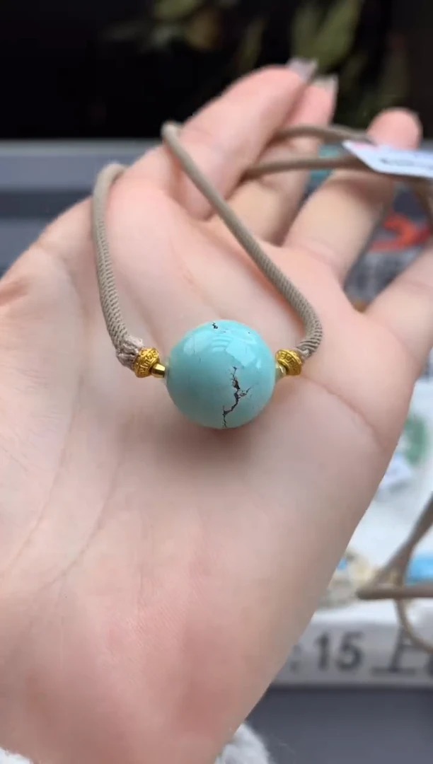 未镶嵌绿松石锁骨链洋.D77