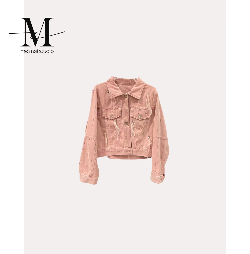 MEIMEI STUDIO【轻羽】设计师潮流时尚百搭牛仔外套686-60271033