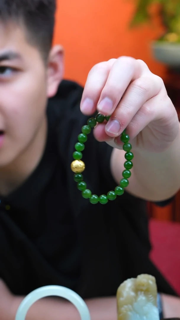 未镶嵌手串和田玉碧玉手串