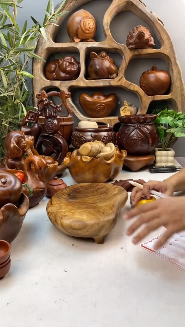 香樟木A23微瑕三足随型干泡/尺寸