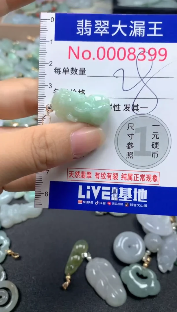 翡翠未镶嵌吊坠(不含链)8399