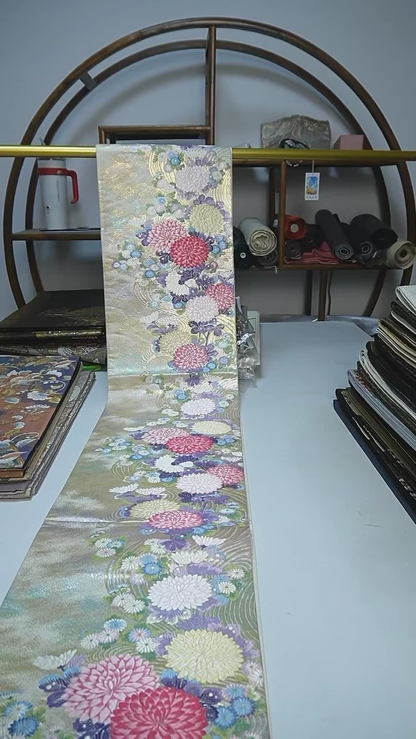 织绣40西阵织六通菊花