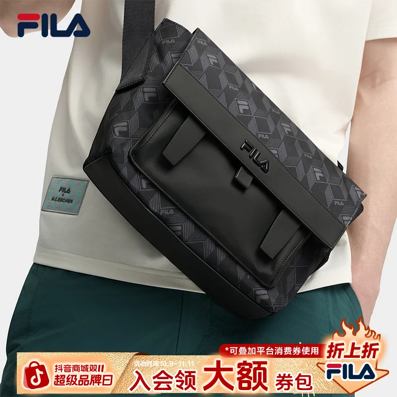 FILA/斐乐男子2025夏季新款休闲时尚单件包斜挎包F13M538102F