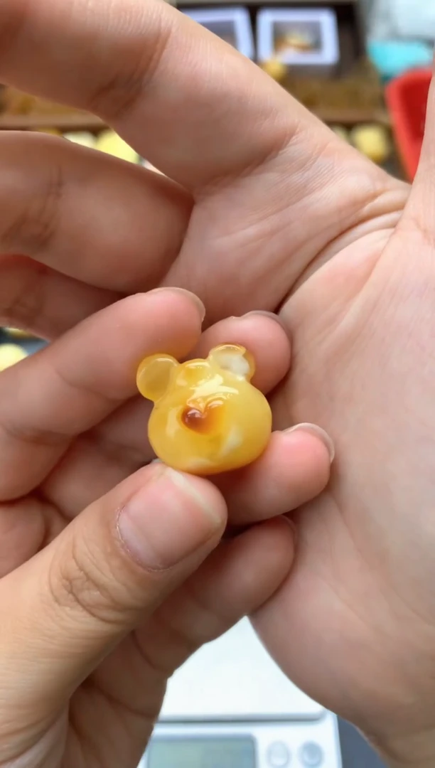 【闪购商品】琥珀珠宝奇石未镶嵌016琥珀蜜蜡花粉冰花小坑介意勿拍