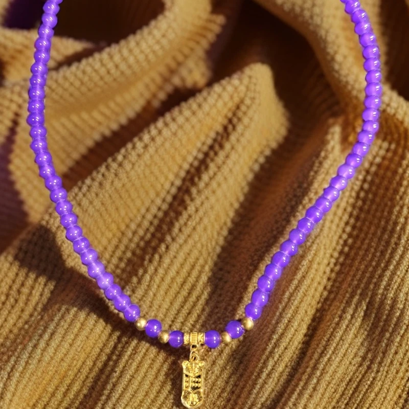 [时尚百搭轻奢设计]紫项链W3