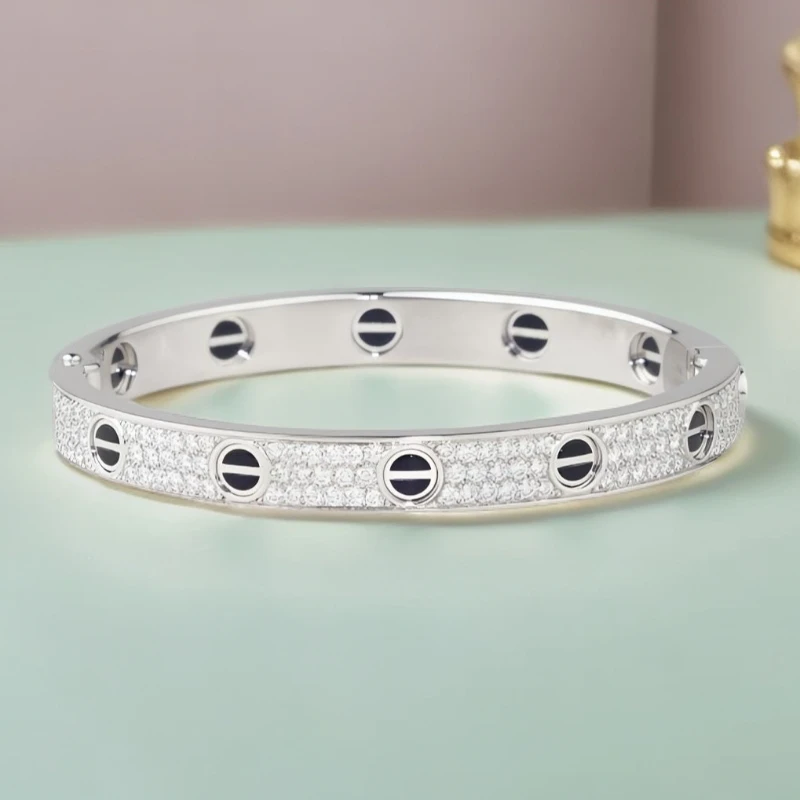 ✨18K金满天星黑钉手镯！爆闪酷飒显贵