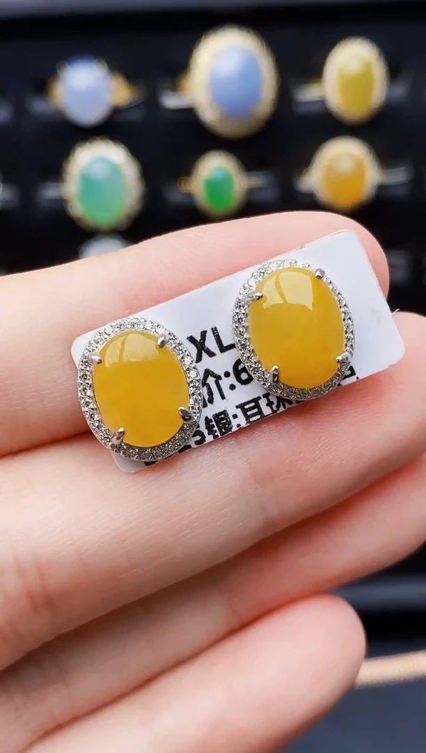 银S925镶嵌戒指翡翠6097