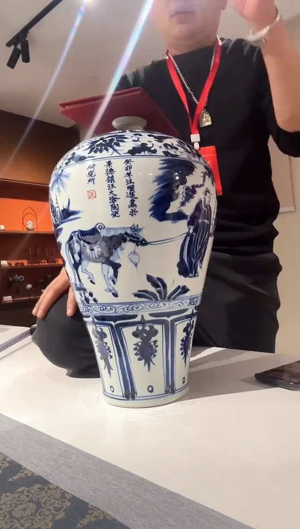 【闪购商品】瓷片景德镇陶瓷萧何月下追韩信