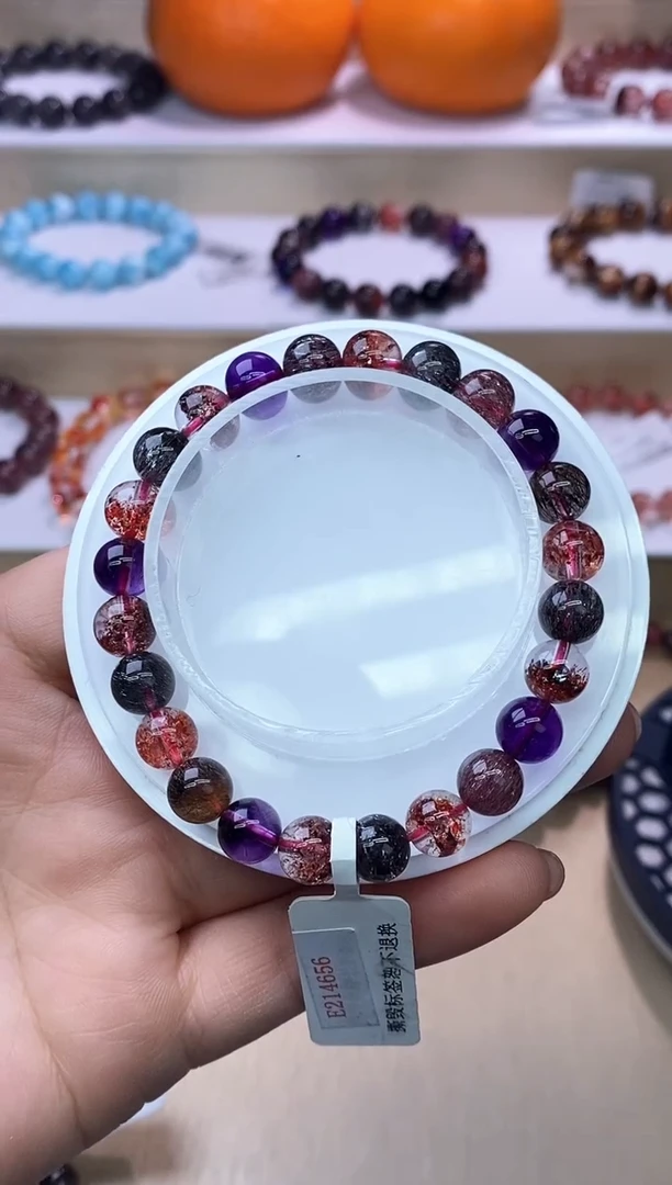 【闪购商品】水晶手链未镶嵌黑加仑超七8m+