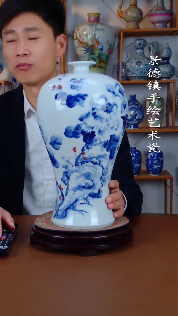 瓶景德镇手工手绘陶瓷摆件17