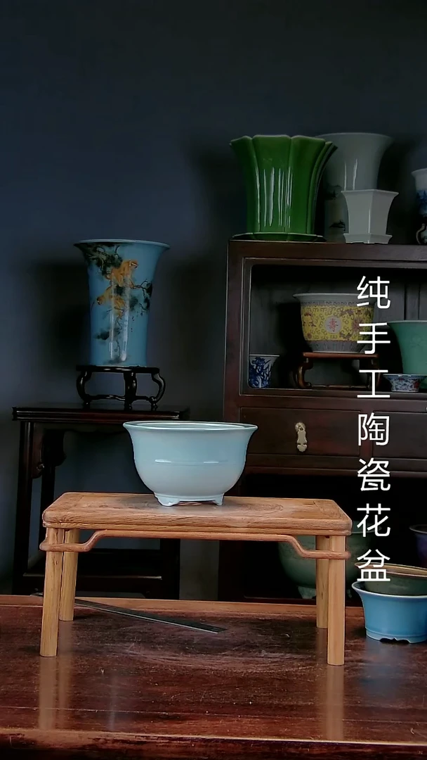 景德镇手工陶瓷花盆