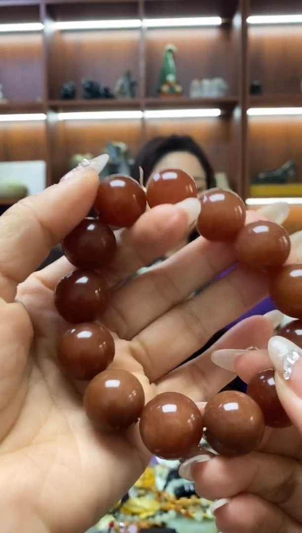 未镶嵌蛇纹石玉手串+18