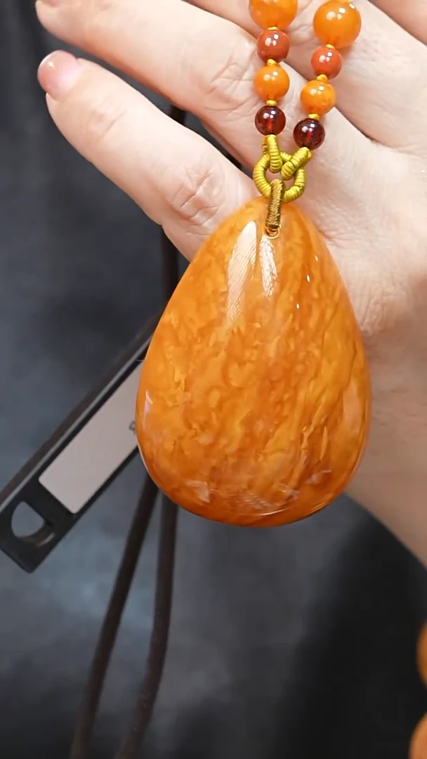 蜜蜡颈饰未镶嵌6164天然蜜蜡珠宝奇石全部保真