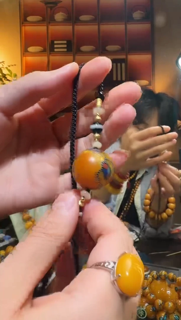 蜜蜡颈饰未镶嵌0884天然蜜蜡珠宝奇石