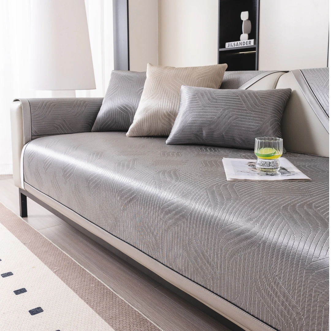 夏季防滑沙发垫冰丝易洗沙发套罩垫防猫防尘防磨凉席垫