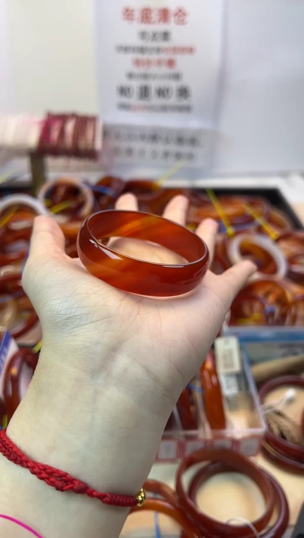 【闪购商品】玛瑙/玉髓手镯未镶嵌【默认微瑕】50