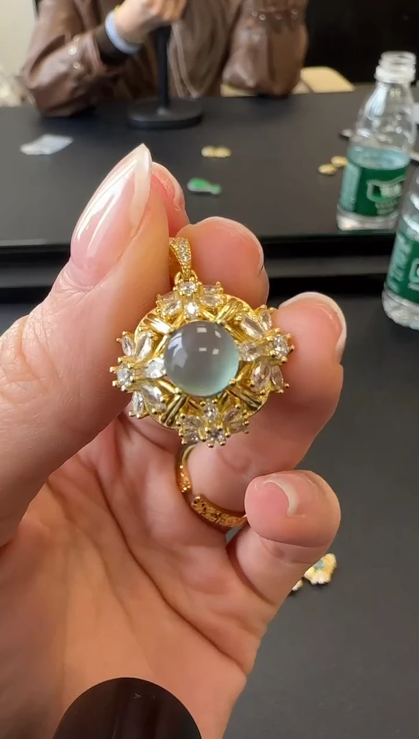 【闪购商品】翡翠吊坠(不含链)银S925镶嵌没有鉴赏期