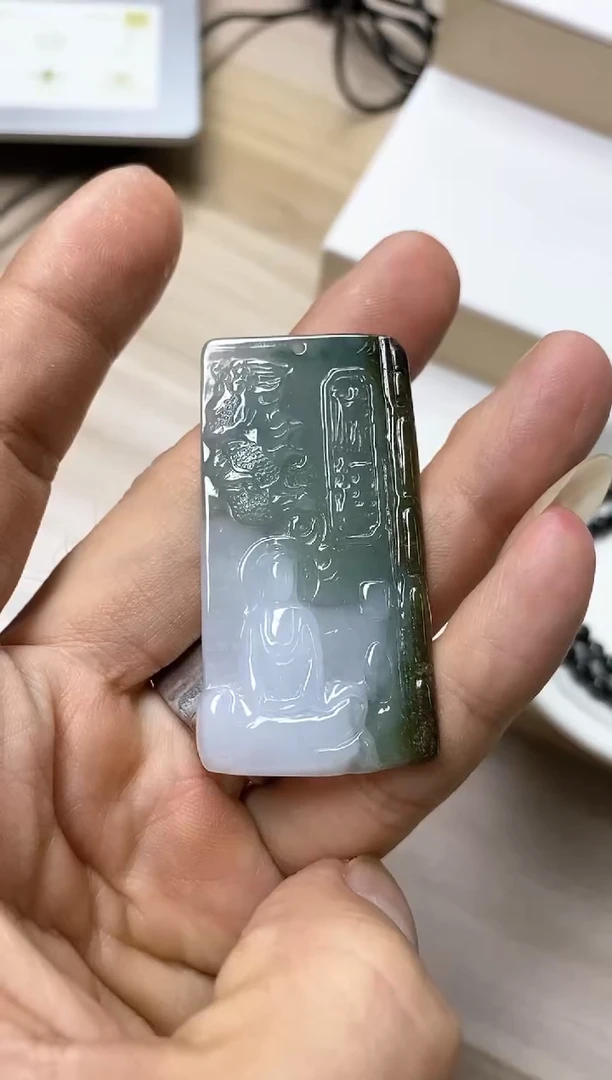 颈饰未镶嵌翡翠暴**子19天然缅甸翡翠A货分两单