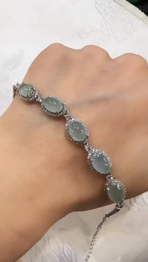 颈饰银S925镶嵌翡翠国风