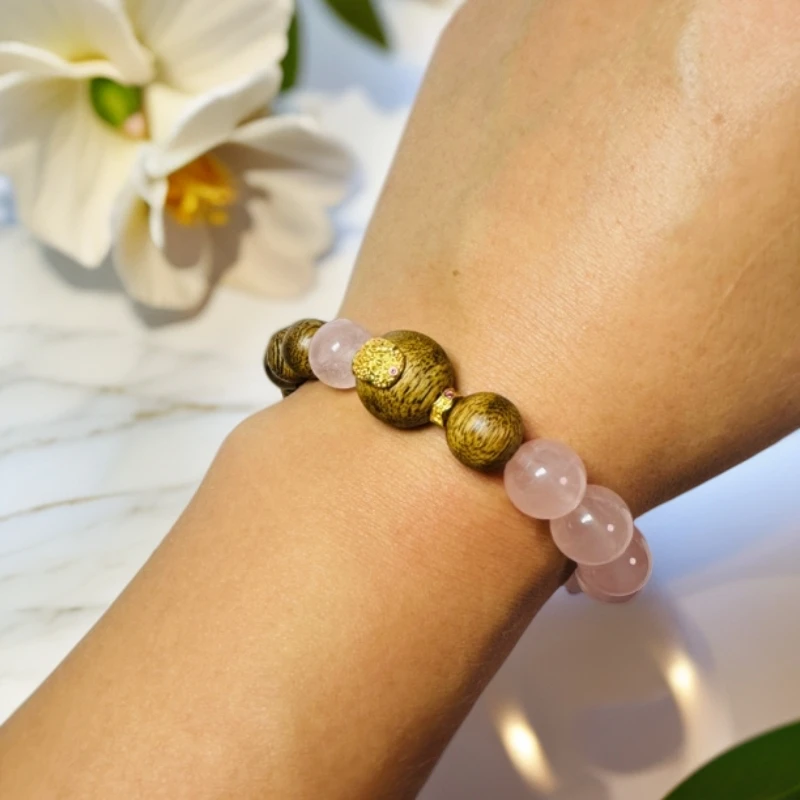 沉香QQ沉香粉水晶DIY手串邂逅独特天然之美