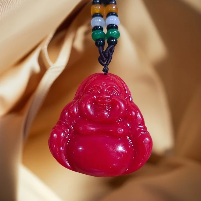 SFS0362-B8      红锦天弥勒佛吊坠