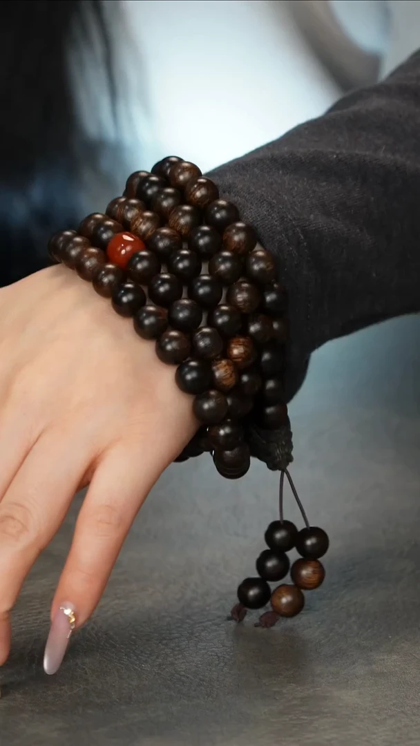 【闪购商品】沉香手串富国岛W年雷击瘤疤玉化料1.0*108颗