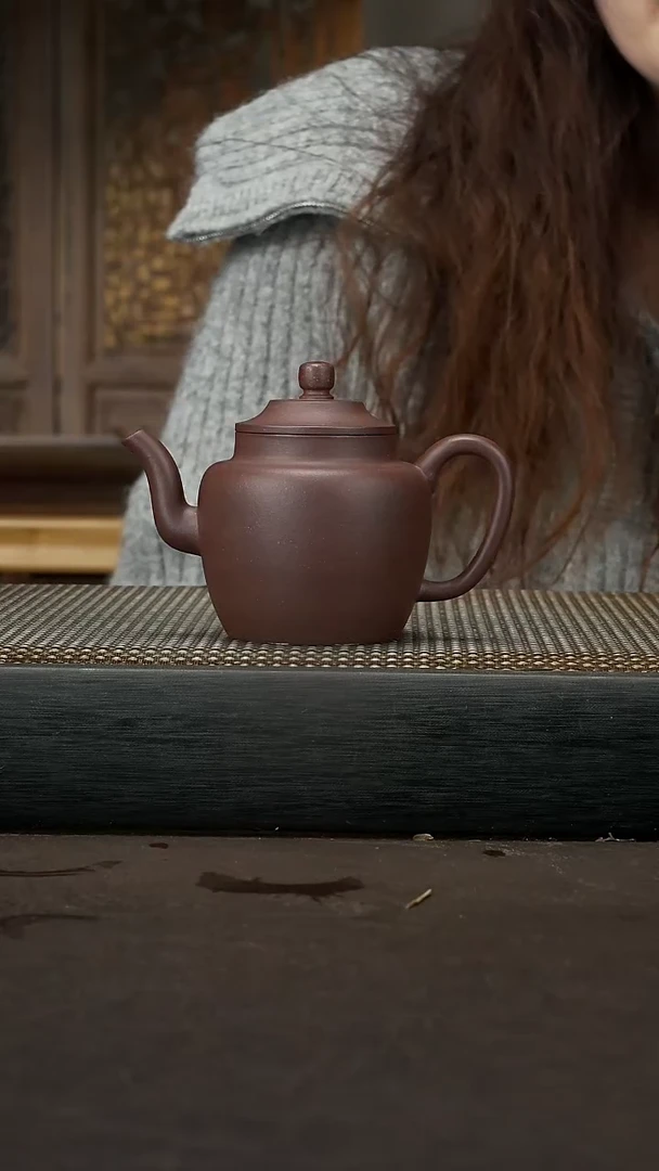 【闪购商品】紫砂茶壶底槽清 笠帽宫灯 190cc 039