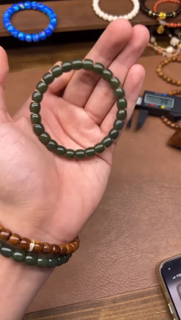 手链未镶嵌和田玉和田玉和田卡8直切 单圈