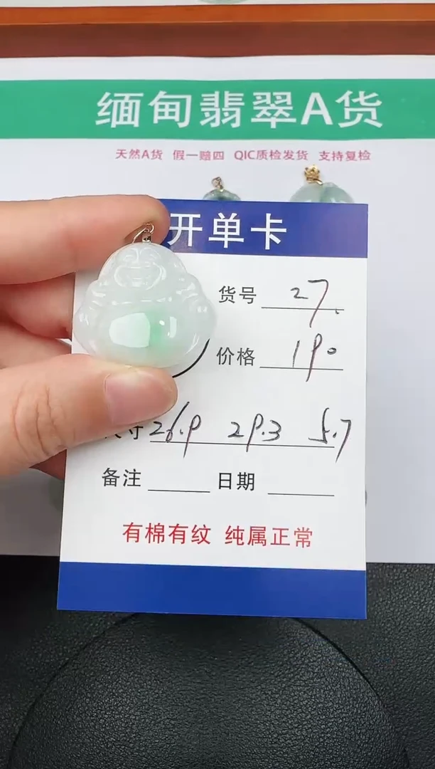 吊坠(赠链)未镶嵌翡翠27