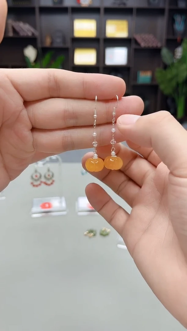 银S925镶嵌耳饰玛瑙/玉髓W06