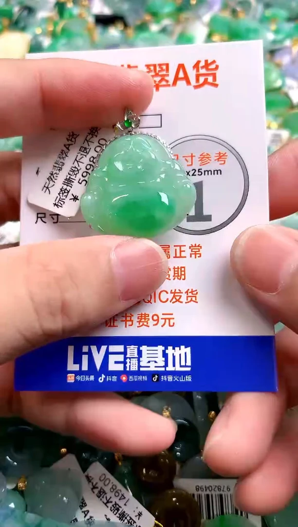 颈饰18K金镶嵌翡翠0650973391