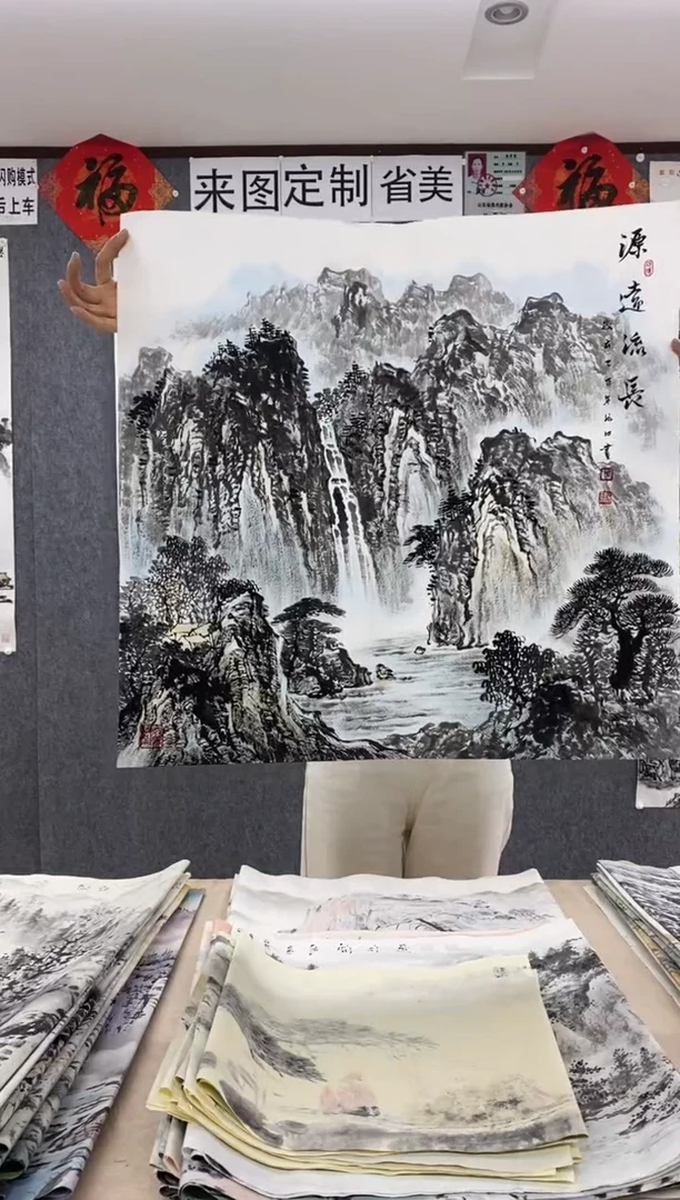 国画福利！沈泳江手绘 四尺斗方68*68cm