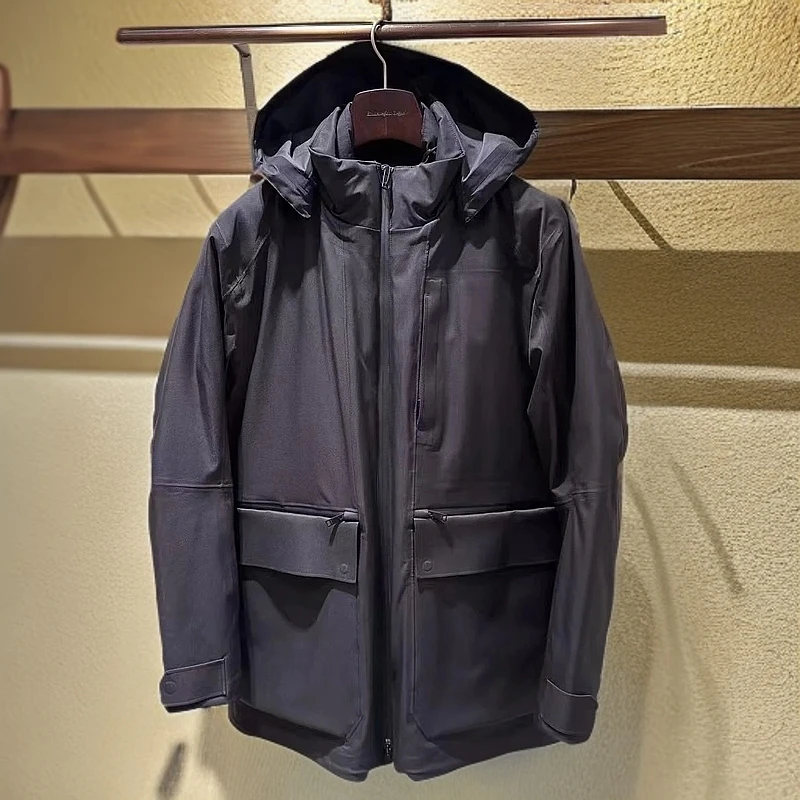 未使用 ZEGNA ZEGNA/杰尼亚黑色2合一可拆卸羽绒行政夹克902/JIMI