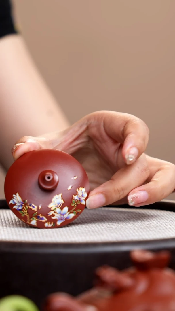 茶壶紫砂朱泥壶一把/011