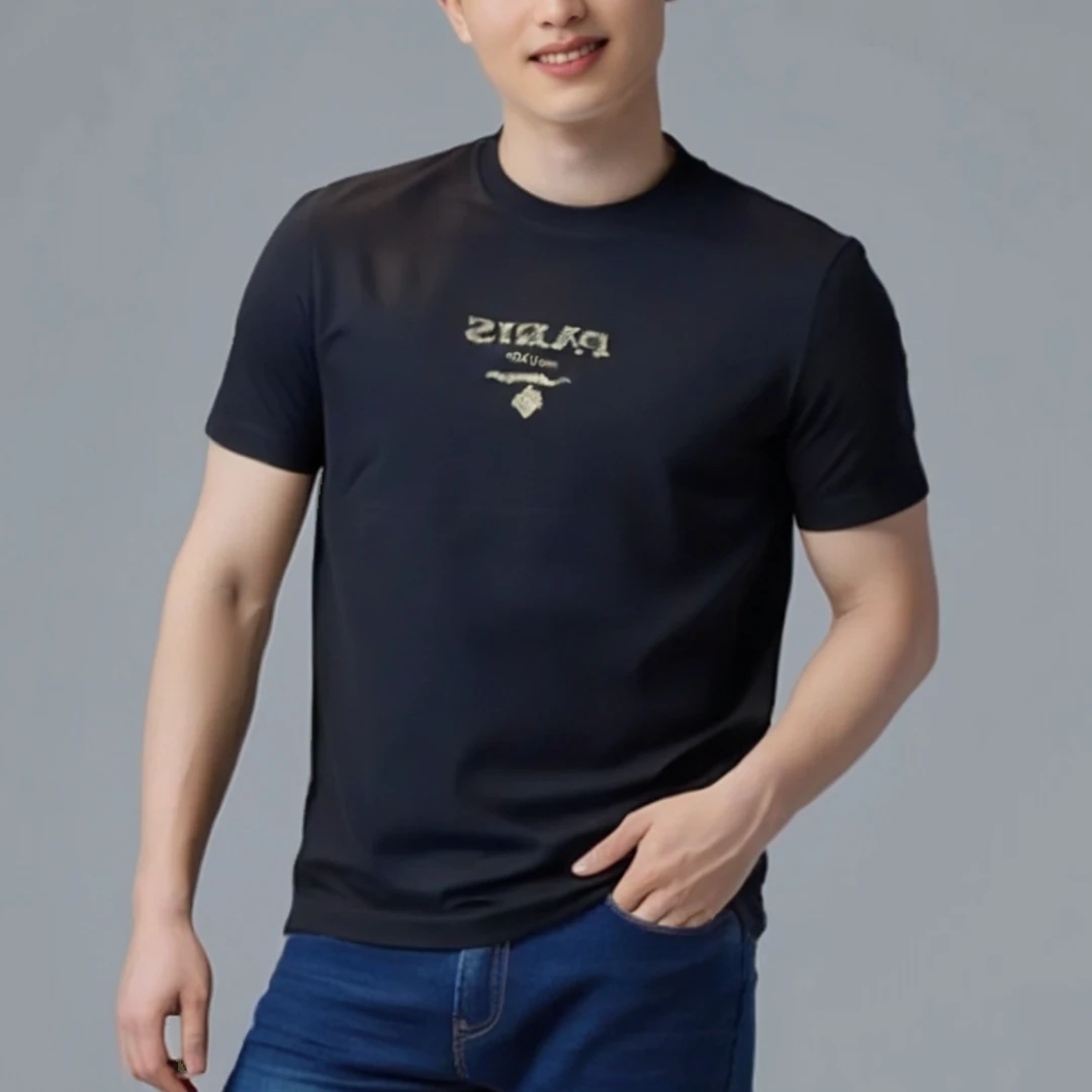 <古帝特尼>男士圆领半袖男装百搭上衣t恤潮流时尚短袖Z+8233