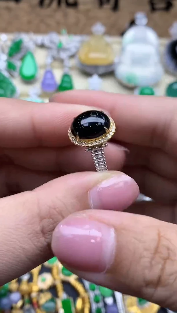 【闪购商品】翡翠戒指18K金镶嵌413-中国好珍宝