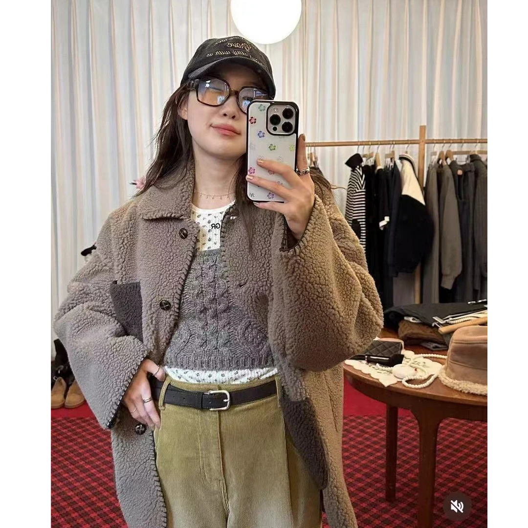 十三行OLIVE-冬季福秒韩版毛毛外套#2375